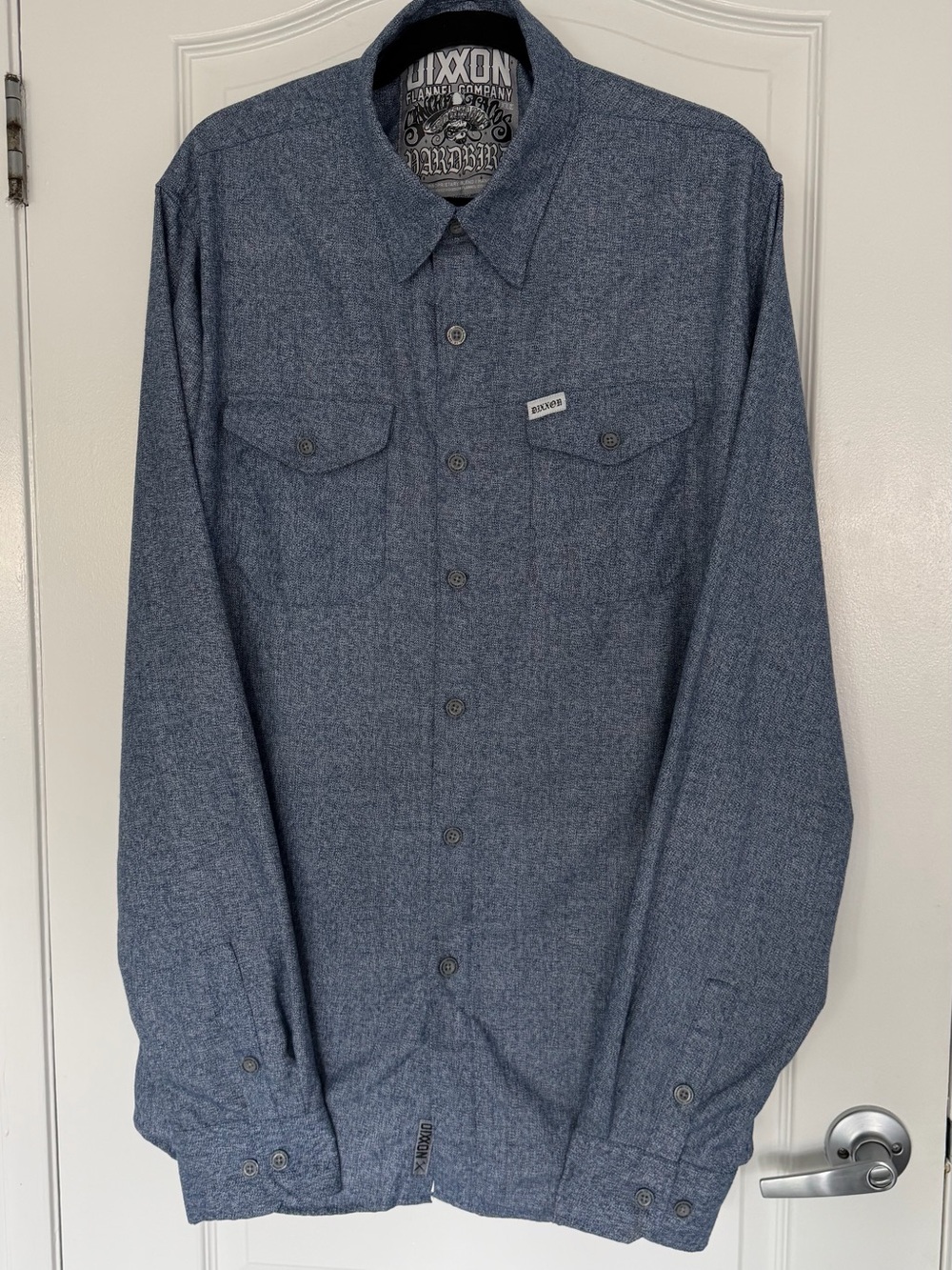DIXXON Men's Slate Blue Button-Down Workshirt